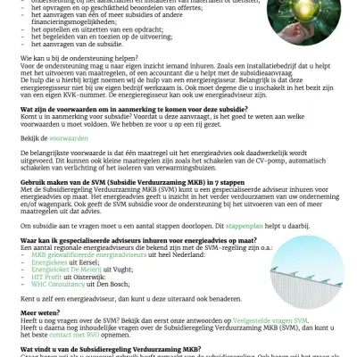 Subsidieregeling Verduurzaming MKB — foto 1